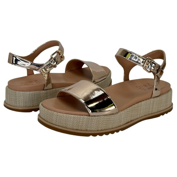 Naturalizer Zane Rose Gold Shine Womens Platform Sandals Size 5.5M - Picture 11 of 13